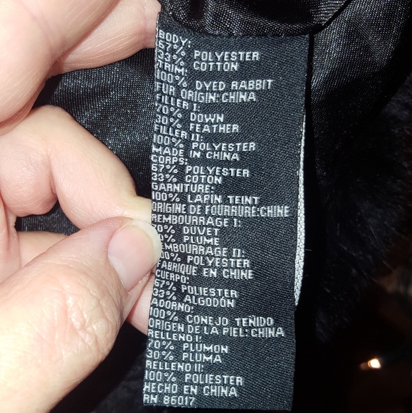 🎉HP 4/25 Bebe detailed genuine rabbit fur coat S - Picture 7 of 7